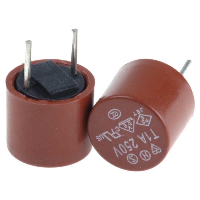 10 pcs - RS PROPC Board Non Resettable Fuse, Radial 1A, 250V ac