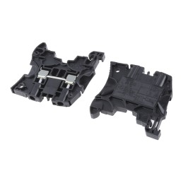 10 pcs - Entrelec ZS4 Series Black Feed Through Terminal Block, 4mm², Double-Level, Screw Termination, ATEX