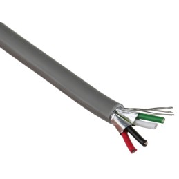 1 Reel of 100 M - RS PRO Multicore Data Cable, 2 Pairs, 0.76 mm², 4 Cores, 24 AWG, Screened, 100m, Grey Sheath