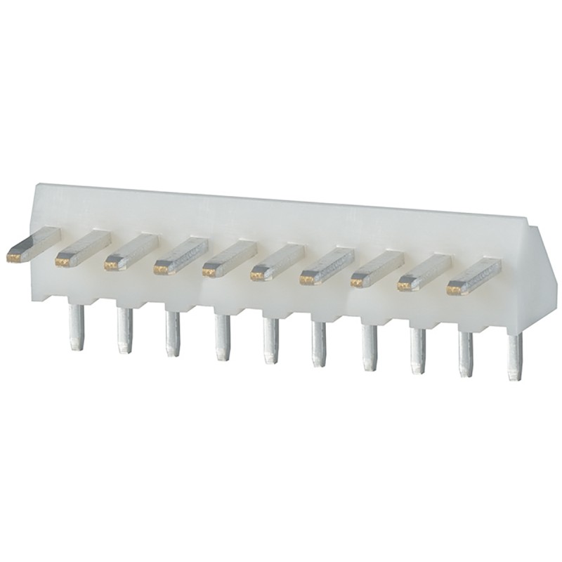 10 pcs - JST NH Series Right Angle Through Hole Pin Header, 10 Contact(s), 2.5mm Pitch, 1 Row(s), Unshrouded