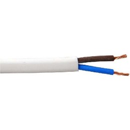 1 Reel of 100 M - RS PRO 2 Core Power Cable, 1.5 mm², 100m, White, Fire Performance, 500 V