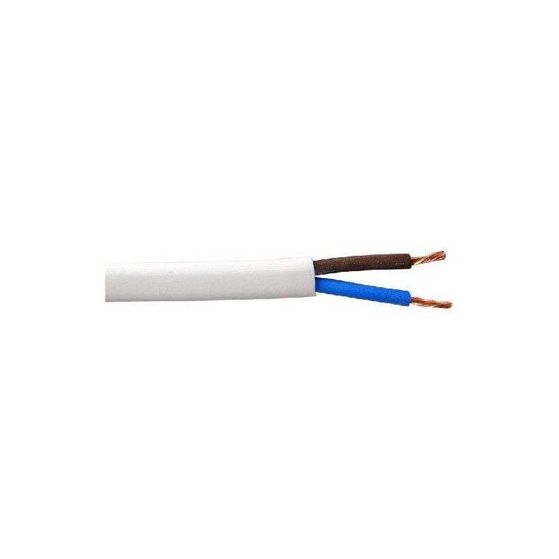 1 Reel of 100 M - RS PRO 2 Core Power Cable, 1.5 mm², 100m, White, Fire Performance, 500 V