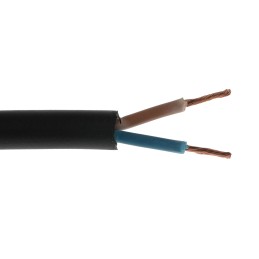 1 Reel of 100 M - RS PRO 2 Core Power Cable, 1.5 mm², 100m, Black CPE Sheath, 21 A, 450 V, 750 V