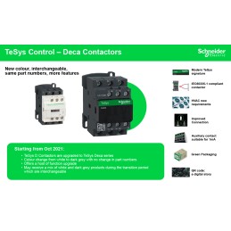 1 pcs - Schneider Electric LC1D Series Contactor, 12 V dc Coil, 3-Pole, 25 A, 3NO, 600 V ac