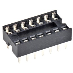 34 pcs - TE Connectivity, 1-2199298 2.54mm Pitch Straight 14 Way, Through Hole Standard Pin Ladder IC Dip Socket, 1A