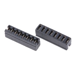 10 pcs - RS PRO Shorting Link Female Straight Black Open Top 8 Way 1 Row 2.54mm Pitch