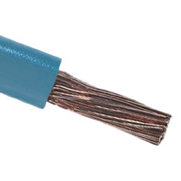 1 Reel of 100 M - RS PRO Light Blue 6 mm² Hook Up Wire, 10 AWG, 84/0.3 mm, 100m, PVC Insulation