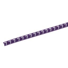 1 Reel of 1000 - HellermannTyton Helagrip Slide On Cable Markers, White on Violet, Pre-printed '7', 1 - 3mm Cable