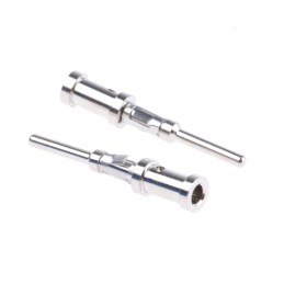 10 pcs - Bulgin Male Crimp Circular Connector Contact, Contact Size 8, Wire Size 20 - 18 AWG