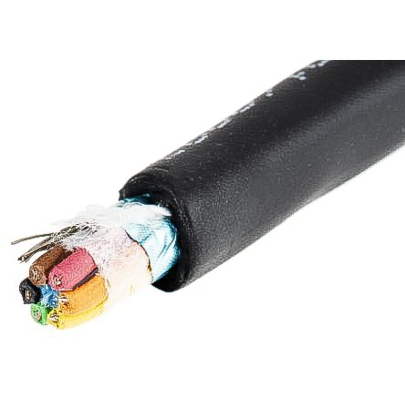 1 Reel of 30 M - Alpha Wire Xtra-Guard 2 Control Cable, 6 Cores, 0.35 mm², Screened, 30m, Black PUR Sheath, 22 AWG