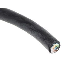 1 Reel of 30 M - Alpha Wire Xtra-Guard 2 Control Cable, 6 Cores, 0.35 mm², Screened, 30m, Black PUR Sheath, 22 AWG
