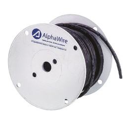 1 Reel of 30 M - Alpha Wire Xtra-Guard 2 Control Cable, 6 Cores, 0.35 mm², Screened, 30m, Black PUR Sheath, 22 AWG