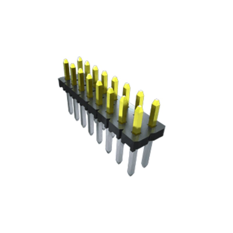 1 pcs - Samtec TLW Series Straight Through Hole Pin Header, 4 Contact(s), 2.54mm Pitch, 2 Row(s), Unshrouded