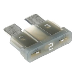 10 pcs - Littelfuse 2A Grey Blade Car Fuse, 32V dc