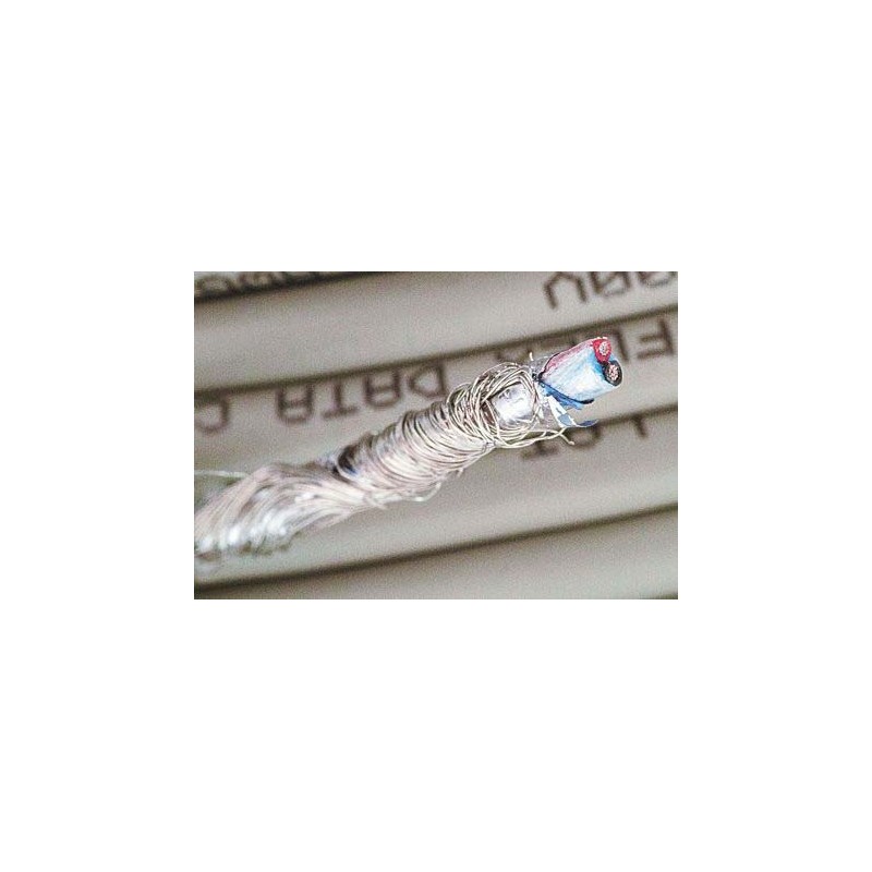 1 Reel of 30 M - Alpha Wire Multicore Industrial Cable, 0.38 mm², 2 Cores, 22 AWG, Screened, 30m, Grey Sheath