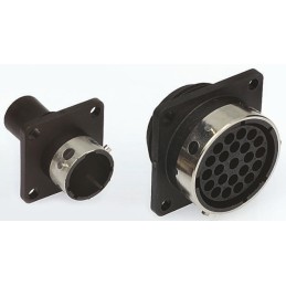 1 pcs - Souriau Circular Connector, 3 Contacts, Flange Mount, Plug, Male, IP65, UTG Series