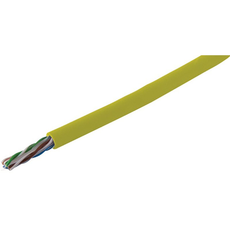 1 Reel of 305 M - RS PRO Cat6 Ethernet Cable, U/UTP, Yellow PVC Sheath, 305m, Low Smoke Zero Halogen (LSZH)