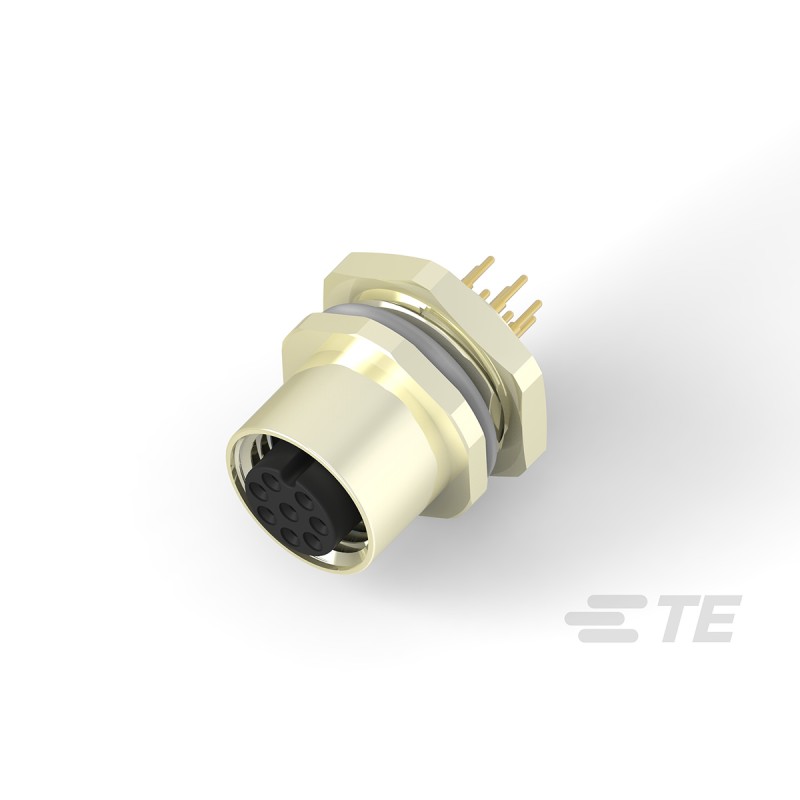 1 pcs - TE Connectivity Circular Connector, 8 Contacts, Front Mount, M12 Connector, Socket, Female, IP67