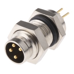 1 pcs - binder Circular Connector, 4 Contacts, Panel Mount, M8 Connector, Socket, Male, IP65, IP67, 718 Series