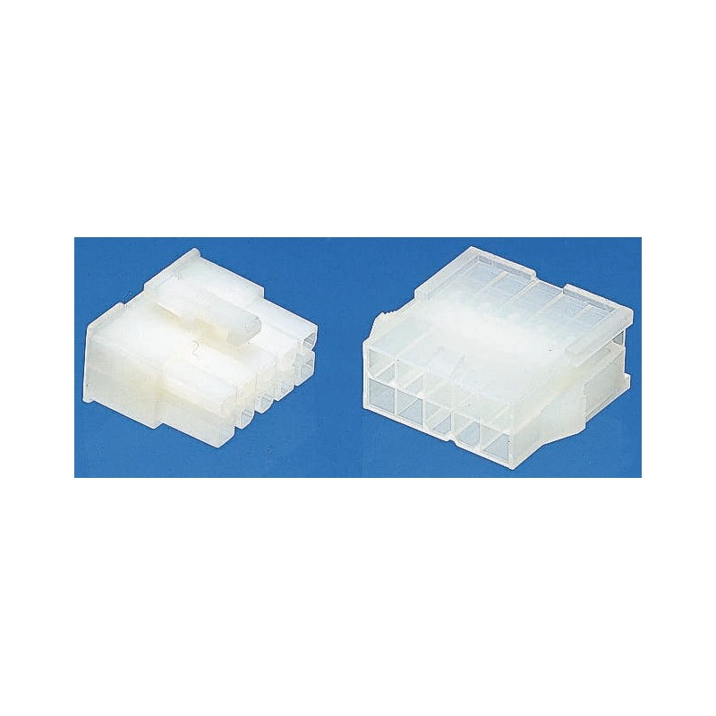 10 pcs - Molex, Mini-Fit Jr Male Connector Housing, 4.2mm Pitch, 5 Way, 1 Row