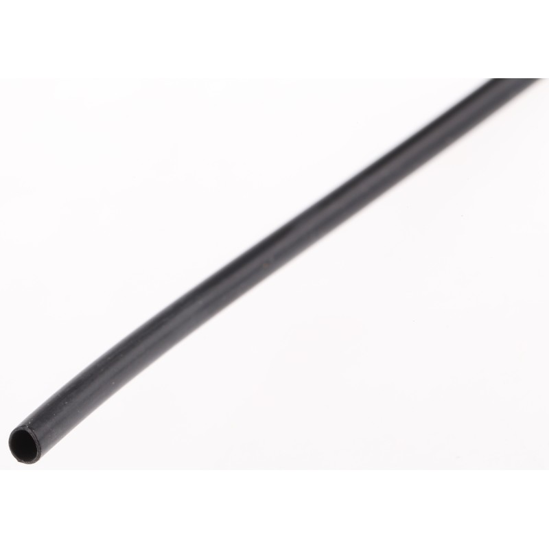 1 Reel of 5 M - HellermannTyton Heat Shrink Tubing, Black 2.4mm Sleeve Dia. x 5m Length 2:1 Ratio, LVR Series