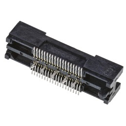 1 pcs - TE Connectivity MICTOR Series Straight Surface Mount PCB Socket, 38-Contact, 2-Row, 0.64mm Pitch, Solder Termination