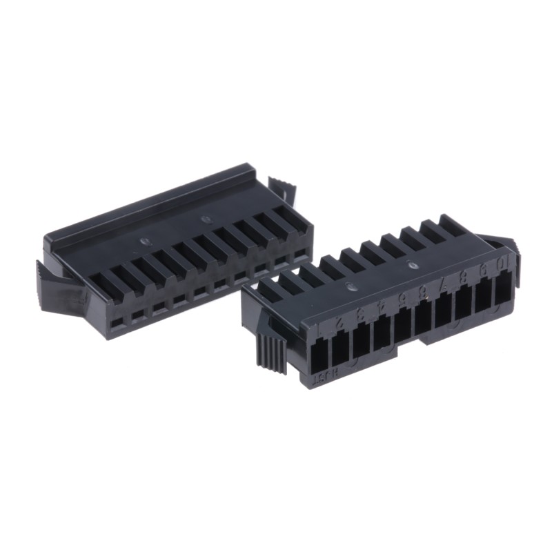 10 pcs - JST Male Connector Housing, 10 Way, 1 Row