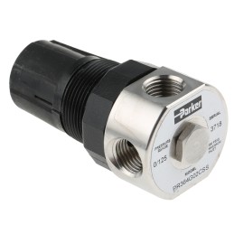 1 pcs - Parker G 1/4 Pneumatic Regulator - 0bar to 8.5bar, 1/4in, 20.7bar max. input