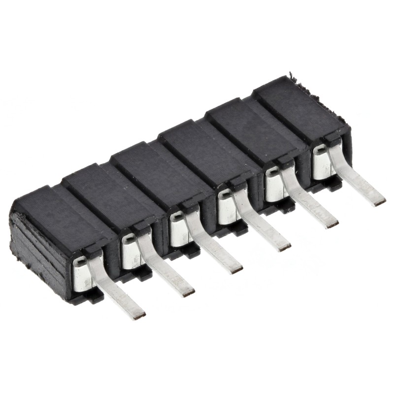1 pcs - Samtec CES Series Straight Through Hole Mount PCB Socket, 6-Contact, 1-Row, 2.54mm Pitch, Through Hole Termination