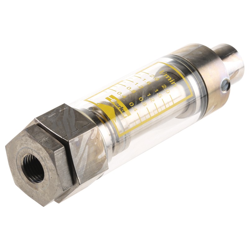 1 pcs - Parker Flowline Series Variable Area Flow Meter for Liquid, 0.2 L/min Min, 2 L/min Max