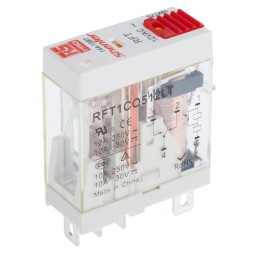 1 pcs - RS PRO Plug In Power Relay, 12V ac Coil, 10A Switching Current, SPDT