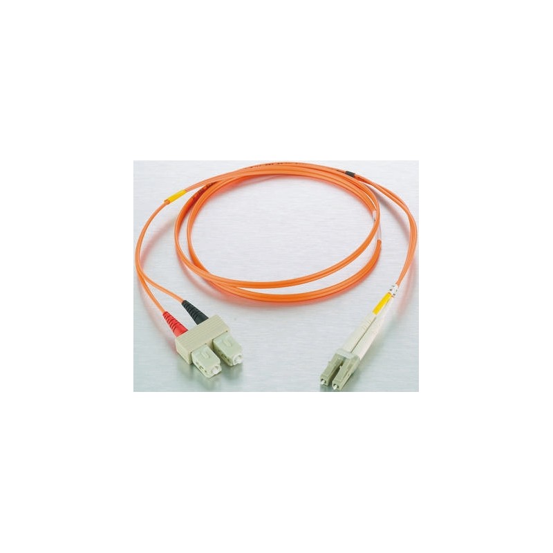 1 pcs - RS PRO LC to SC Duplex Multi Mode OM2 Fibre Optic Cable, 50/125μm, Orange, 5m