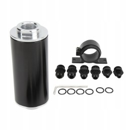 50mm aluminum fuel filter black with holder