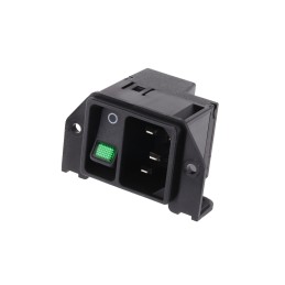 1 pcs - Schurter C14 Panel Mount, PCB Mount IEC Connector Male, 15A, 250 V