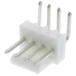 10 pcs - Molex KK 254 Series Right Angle Through Hole Pin Header, 4 Contact(s), 2.54mm Pitch, 1 Row(s), Unshrouded