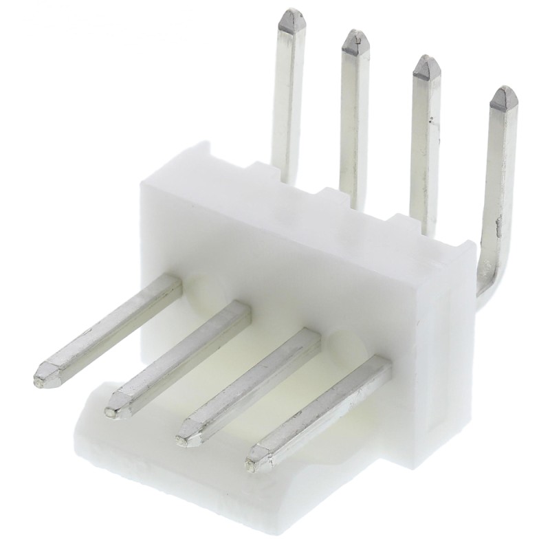 10 pcs - Molex KK 254 Series Right Angle Through Hole Pin Header, 4 Contact(s), 2.54mm Pitch, 1 Row(s), Unshrouded