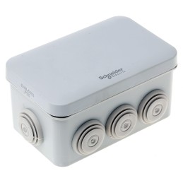 5 pcs - Schneider Electric Mureva Series Grey ABS Junction Box, IP55, 65 x 55 x 105mm