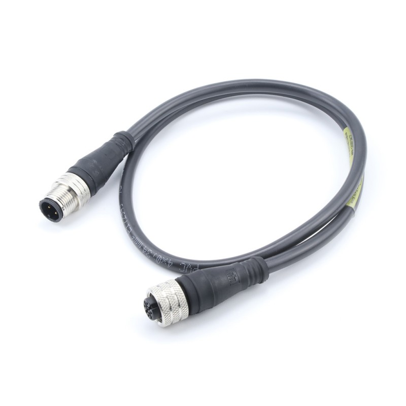 1 pcs - Brad from Molex Straight Male 4 way M12 to Straight Female 4 way M12 Sensor Actuator Cable, 1m