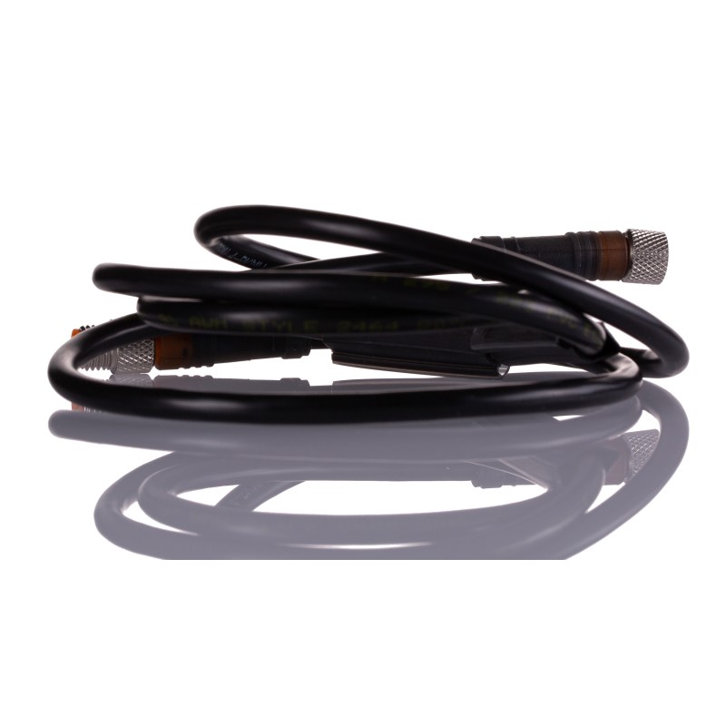 1 pcs - Lumberg Automation Straight Male 4 way M8 to Straight Female 4 way M8 Sensor Actuator Cable, 1m