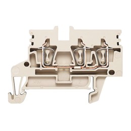 10 pcs - Weidmüller Z Series Beige Feed Through Terminal Block, 0.5 - 4mm², Single-Level, Clamp Termination