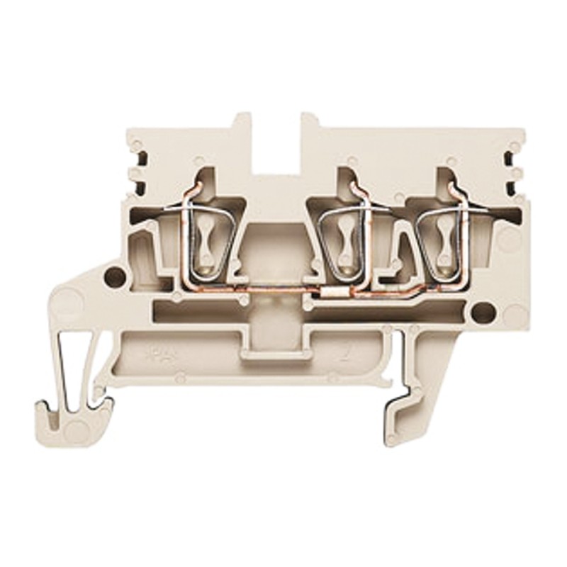 10 pcs - Weidmüller Z Series Beige Feed Through Terminal Block, 0.5 - 4mm², Single-Level, Clamp Termination
