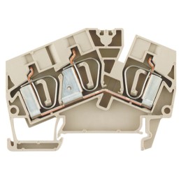 10 pcs - Weidmuller Z Series Beige Feed Through Terminal Block, Single-Level, Clamp Termination