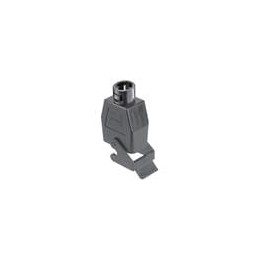 1 pcs : 09120080728 - Heavy Duty Power Connectors CABLE TO CABLE HOOD BLK 1 LVR LCKING