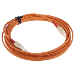 1 pcs - RS PRO SC to SC Duplex Multi Mode OM1 Fibre Optic Cable, 62.5/125μm, Orange, 5m