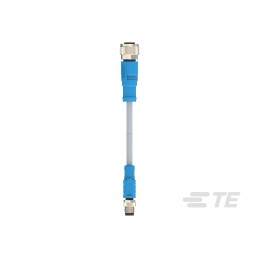 1 pcs - TE Connectivity Straight Male 4 way M8 to Straight Female 4 way M12 Sensor Actuator Cable, 1m