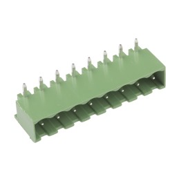 10 pcs - RS PRO 5.08mm Pitch 8 Way Right Angle Pluggable Terminal Block, Header, Through Hole, Solder Termination