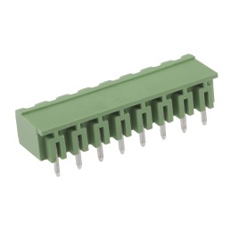 10 pcs - RS PRO 5.08mm Pitch 8 Way Right Angle Pluggable Terminal Block, Header, Through Hole, Solder Termination