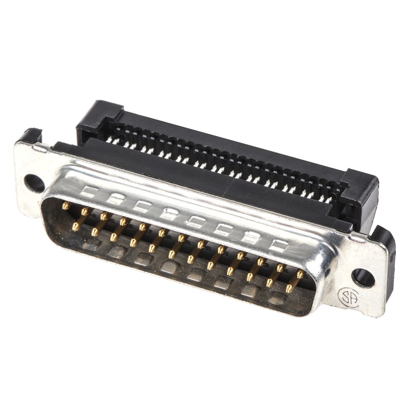 40 pcs - TE Connectivity Amplimite HDF-20 25 Way Right Angle Cable Mount D-sub Connector Plug, 2.76mm Pitch