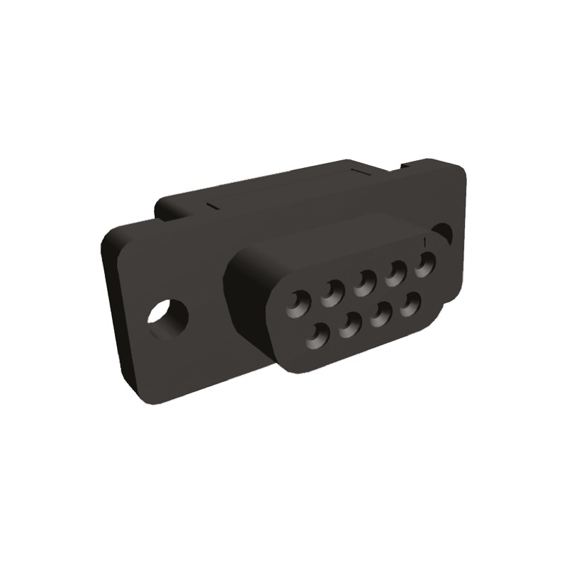 40 pcs - TE Connectivity Amplimite HDF-20 9 Way Right Angle Cable Mount D-sub Connector Socket, 2.76mm Pitch