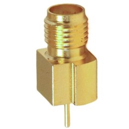 1 pcs - Mueller Electric, jack Edge Mount SMA Connector, 50Ω, Solder Termination, Straight Body